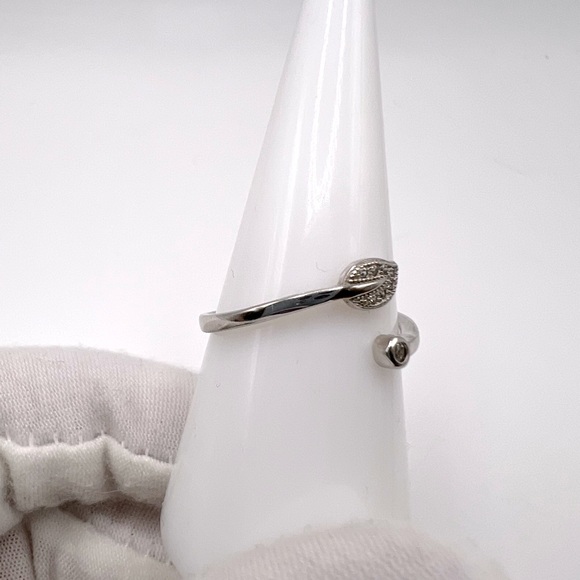 Sale $8 Firm! Sterling Silver Adjustable Ring with Cz’z - Picture 3 of 14